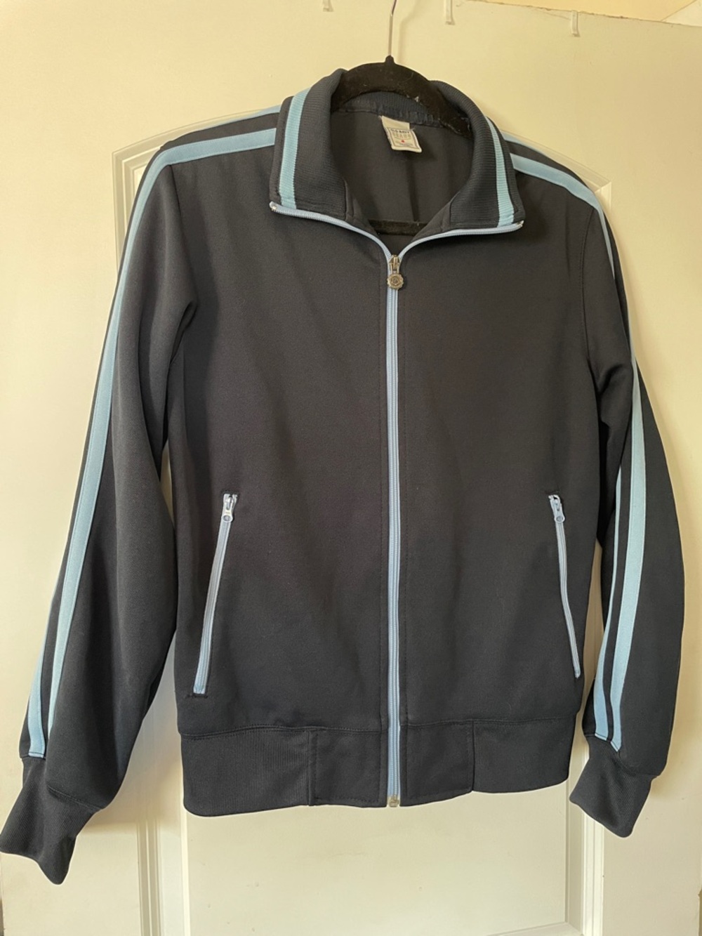 Old Navy Dark Navy Track Jacket with Light Blue Trim